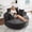 Black, variant on YWEN Oversized Round Swivel Chaise Longue Chair Indoor, Modern 55-inch 360 Degree Swivel Upholstered Waffle Chenille Deep Seat Circle Single Cloud Sofa Chair for Living Room Bedroom Apartment Office