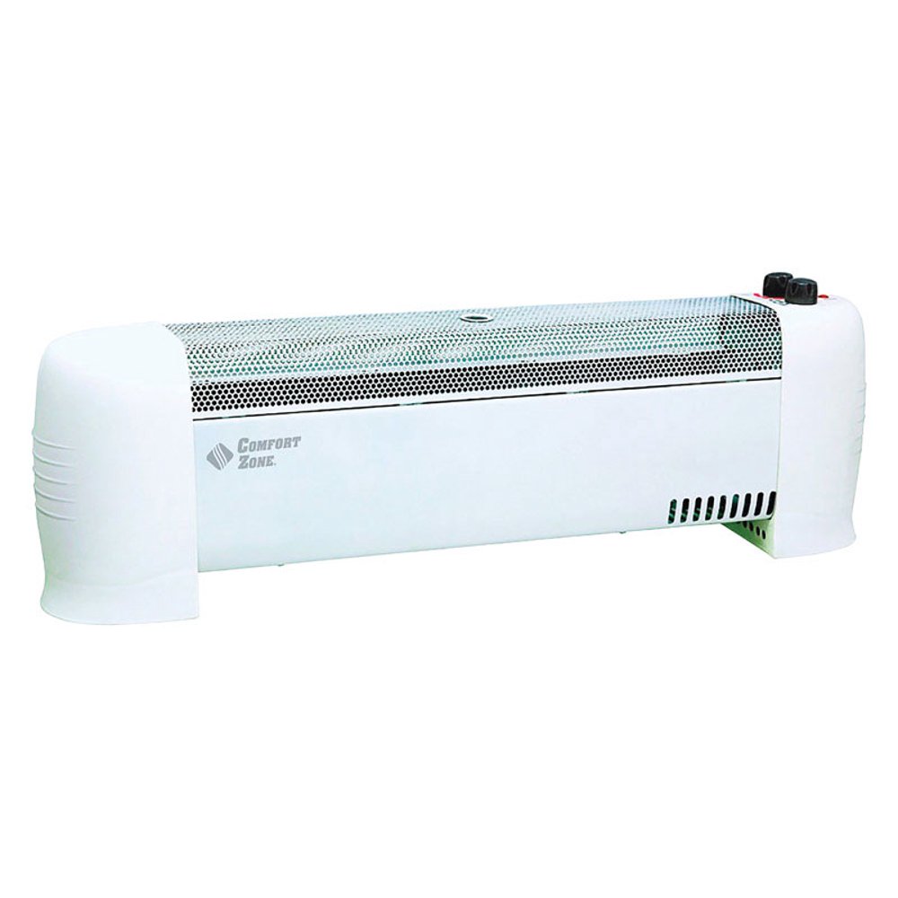 Comfort Zone 1,500Watt Convection Baseboard Heater with Silent