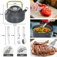 thumbnail image 2 of Batería de cocina Juego de utensilios de cocina para acampar, ligero, portátil, sartén, hervidor, ta Tomshoo Batería de cocina, 2 of 7