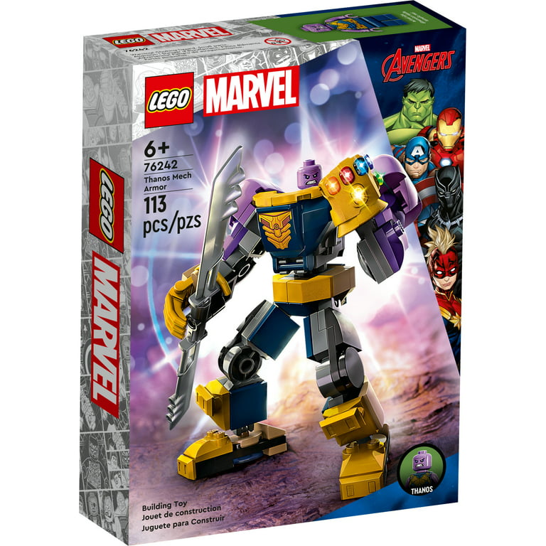 LEGO Thanos Minifigure with Gauntlet and 6 Infinity Stones from Infinity War