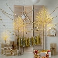 thumbnail image 3 of Gymax 6 FT Pre-lit White Birch Tree Artificial Twig Birch Tree Christmas Decor, 3 of 10