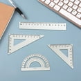 thumbnail image 5 of Metal Ruler Set, Multi-functional Ruler, Triangular Ruler, Protractor & Straightedge, Durable Metal, for Scholars, Drawing & Exam Preparation, Geometry Tools, Measuring Instruments, 5 of 9