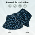 thumbnail image 3 of Kll Blue Octopus Bucket Hat for Women Men Packable Travel Beach Sun Hat Outdoor Rave Accessories Reflective Fisherman Cap, 3 of 6