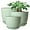 Green, variant on 12/10/9 Large Modern Plant Pots, Plastic Planters with Drainage Holes and Saucers for Indoor Outdoor Plants Flowers, White Speckles