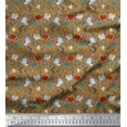thumbnail image 1 of Soimoi Satin Silk Fabric Book,Magnifier & Telescope Education Theme Decor Fabric Printed Yard 42 Inch Wide, 1 of 1