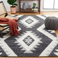 thumbnail image 2 of SAFAVIEH Casablanca Nelson Southwestern Wool Area Rug, Ivory/Black, 6' x 6' Square, 2 of 9