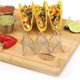 thumbnail image 4 of Juego de soportes para tacos de 2 soportes apilables de acero inoxidable de primera calidad, cada estante tiene capacidad para 2 o 3 tacos duros o blandos Xemadio WMSS-114, 4 of 7