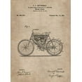 thumbnail image 2 of CAG 14x18 White Modern Wood Framed Museum Art Print Titled - Patent Document of a Motor Cycle, 2 of 4