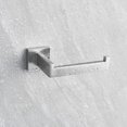 thumbnail image 1 of Soporte de papel higiénico cepillado, soporte de pared cuadrado plateado, portarrollos de papel higiénico de acero inoxidable 304 para baño a prueba de herrumbre, 1 of 5
