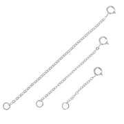 HOWO 3pcs S925 Sterling Silver Extender Chain Adjustive DIY Extended Chains Jewelry Making Accessories for Necklace Bracelet (Silver)