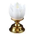 thumbnail image 2 of Sokhug Flameless LED Lotus Candle Night Light for Home Holiday Decor, 5.51x2.95 Inches, White, 2 of 6
