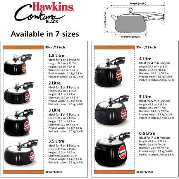 axGear Hawkins CB50 Hard Anodised Pressure Cooker 5 Liter Walmart