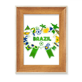 thumbnail image 1 of Soccer Football Brazil Cultural Desktop Wooden Photo Frame Display Picture Art Painting Multiple Sets, 1 of 3