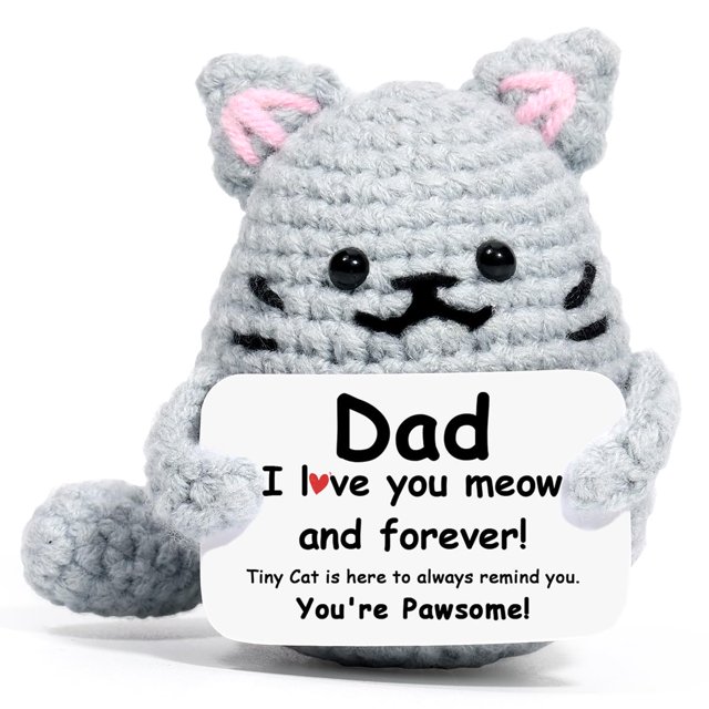 Estuche de ganchillo para gatos, divertido regalo para papá para el Día del Padre