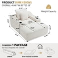 thumbnail image 2 of SEENYOO 46" Lounge Chair, Chaise Lounge Chair Indoor, Corduroy Oversized Sleeper Sofa, Deep Seat with 2 Pillows, No Assembly Required, White, 2 of 9