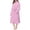 Pink, variant on Women's Long Lapel Warm Bathrobe - Solid Color Thick Fitted Sleepwear Nightgown - Military Green - L