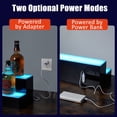 thumbnail image 4 of 2-Tier 48 Inch Corner Wine Cabinet with LED Lighting, Remote Control and Timer Function, for Wine Display in Restaurants, Bars and Tasting Rooms, 4 of 7
