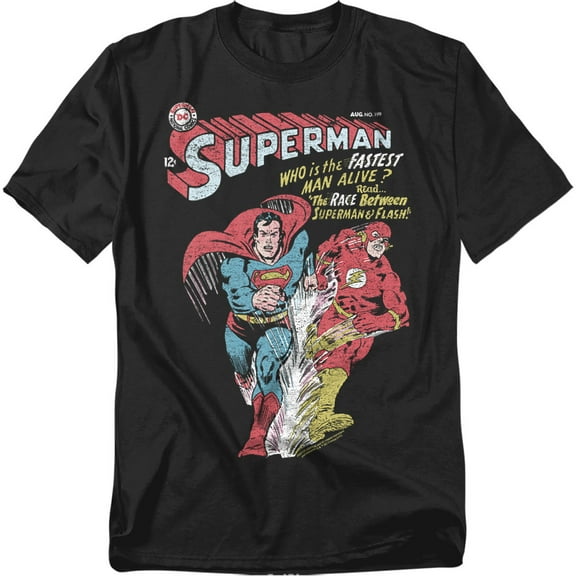Superman vs The Fastest Man Alive Men's Flash T-Shirt-Medium