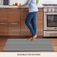 thumbnail image 5 of Boho Black Stripe Door Mat&nbsp;Indoor Outdoor Entrance,Non Slip Small Rug for Kitchen Bathroom Entryway Rug,Abstract Geometric White Minimalist Washable Doormat Floor Mat for Office 16x24 Inch, 5 of 8
