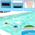 thumbnail image 3 of Solar Floating Bath and Swimming Pool Digital Thermometer with Rgb Ambient Light, Solar Electronic Thermometers for Hydrotherapy Pool and Spas White, 3 of 5