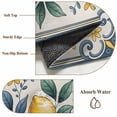 thumbnail image 6 of 2x3 Ft Entryway Area Rug, Yellow Blue Lemon Kitchen Rug Runner Washable Floor Mat, Summer Botanical Watercolor Non Slip Indoor Door Mat Throw Carpet for Bathroom Living Room Bedroom, 6 of 8