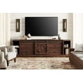 thumbnail image 1 of WAMPAT Modern Farmhouse TV Stand, Up to 85" TVs, Wood Media Console, Open Storage, Drawers, Adjustable Shelf, Living Room, 78.7", Brown, 1 of 7