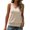 Beige, variant on Langwyqu Summer Women Solid Color V-Neck Sleeveless Tank Tops Camisole