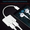 thumbnail image 2 of PENGXIANG USB C to Headphone Jack Adapter with 3.5mm Aux Audio and Type C Charger Dongle Converter USB C Earphone Adaptor, 2 of 8