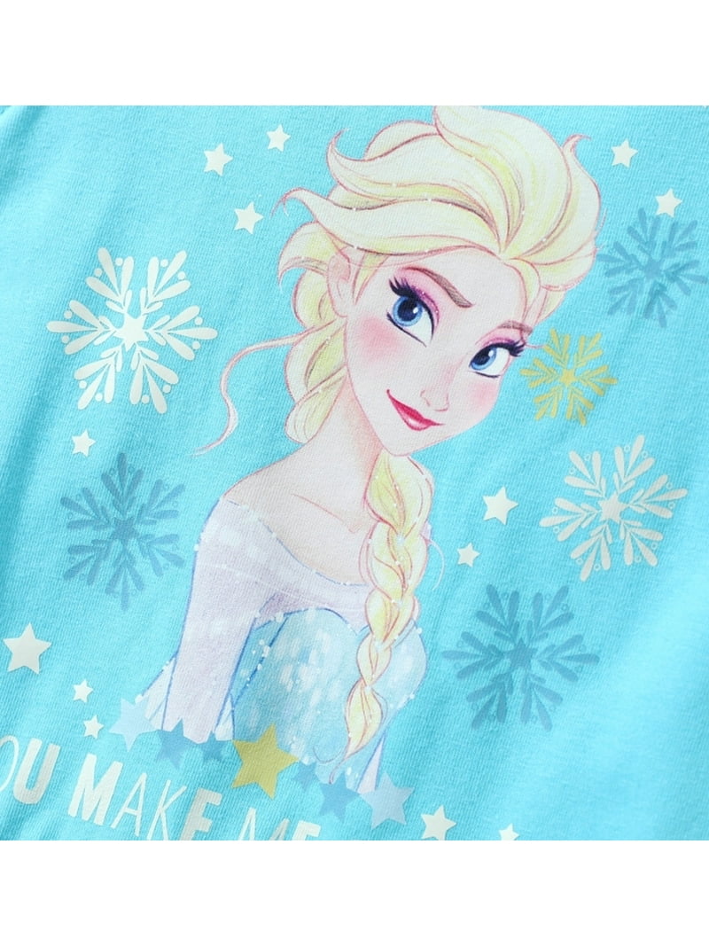Disney Frozen Toddler Girls Dresses Elsa Graphic Glow in the Dark Flutter  Sleeve Dress Size 2T - Walmart.com