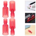 thumbnail image 1 of TABLZONE 100Pairs Red Nylon Wire Splice Connectors with Quick Connect Terminals for Home Wiring, 1 of 6