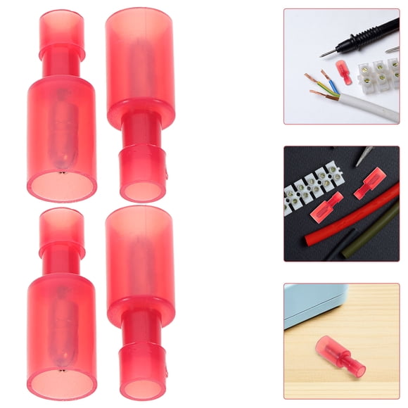 TABLZONE 100Pairs Red Nylon Wire Splice Connectors with Quick Connect Terminals for Home Wiring