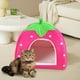 thumbnail image 5 of Apmemiss Clearance Winter Indoor Outdoor Pet House Foldable Yurt Strawberry Tent, Warm Shelter for Cats Dogs, Small Medium Breeds, Easy Storage, 5 of 8