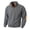 Gray_1, variant on Mens Sweatshirts Waffle Knit Long Sleeve Casual Stand Collar Sweatshirt Mock Neck 1/4 Button Pullover Sweaters