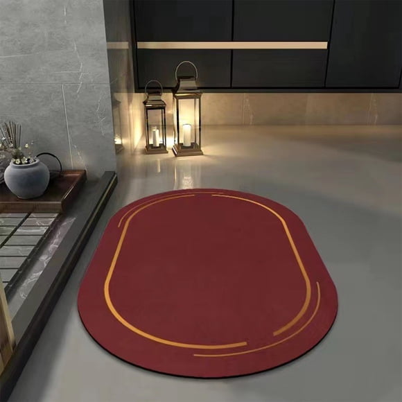 Fiudx Alfombrilla de Baño de Diatomeas, Superabsorbente y Antideslizante, de Secado Rápido, Antimanchas, Apta para Baño o Cocina, Fácil de Limpiar, 60 X 40 Cm, Disponible En Negro, Azul y Rojo.