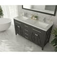 thumbnail image 2 of Forever 60" Single Hole White Carrara Marble Countertop with Double Rectangular Ceramic Sinks, 2 of 3