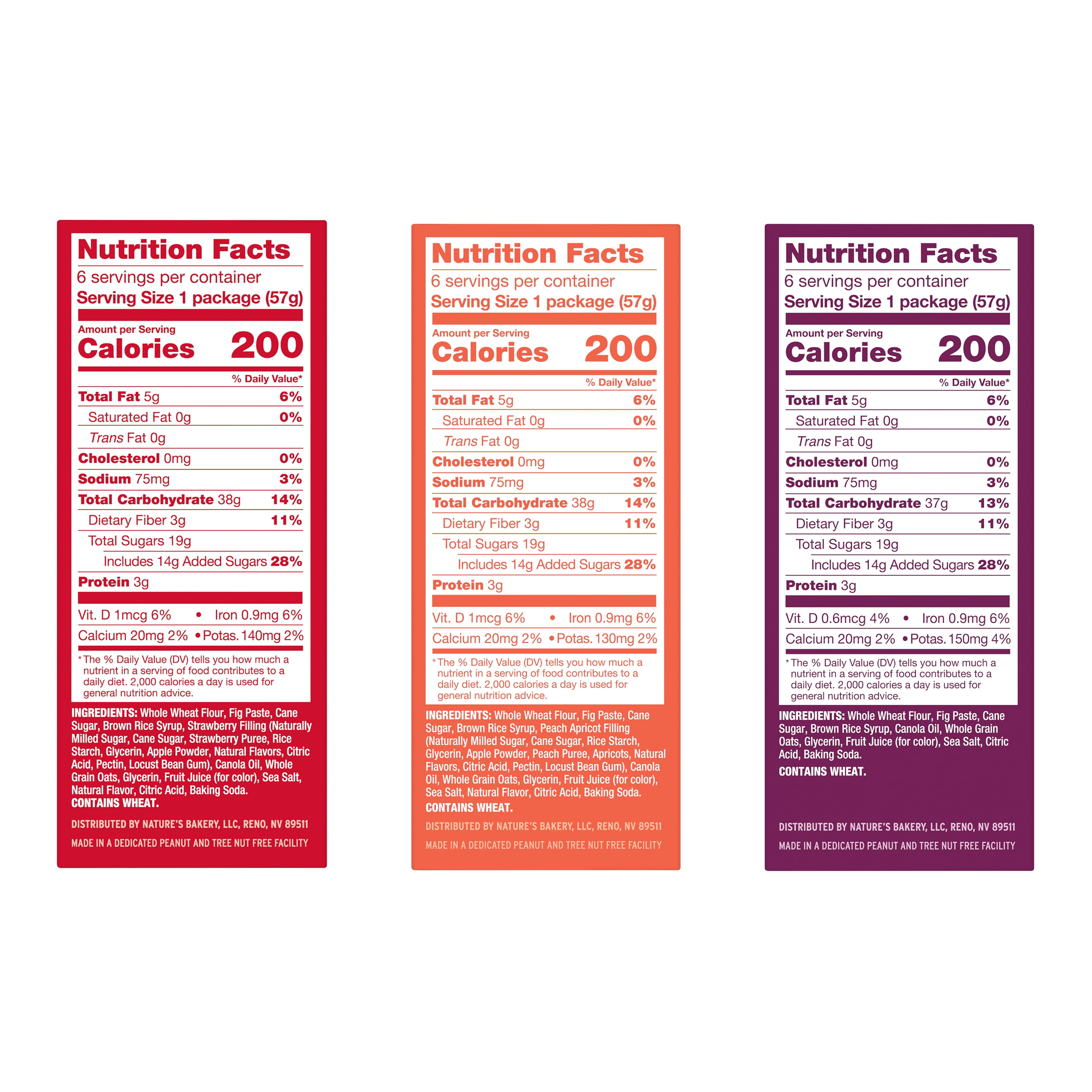 Nature's Bakery Whole Wheat Variety Pack, 2 oz Snack Bars, (36 Ct), Vegan, Non-GMO, Plant-Based