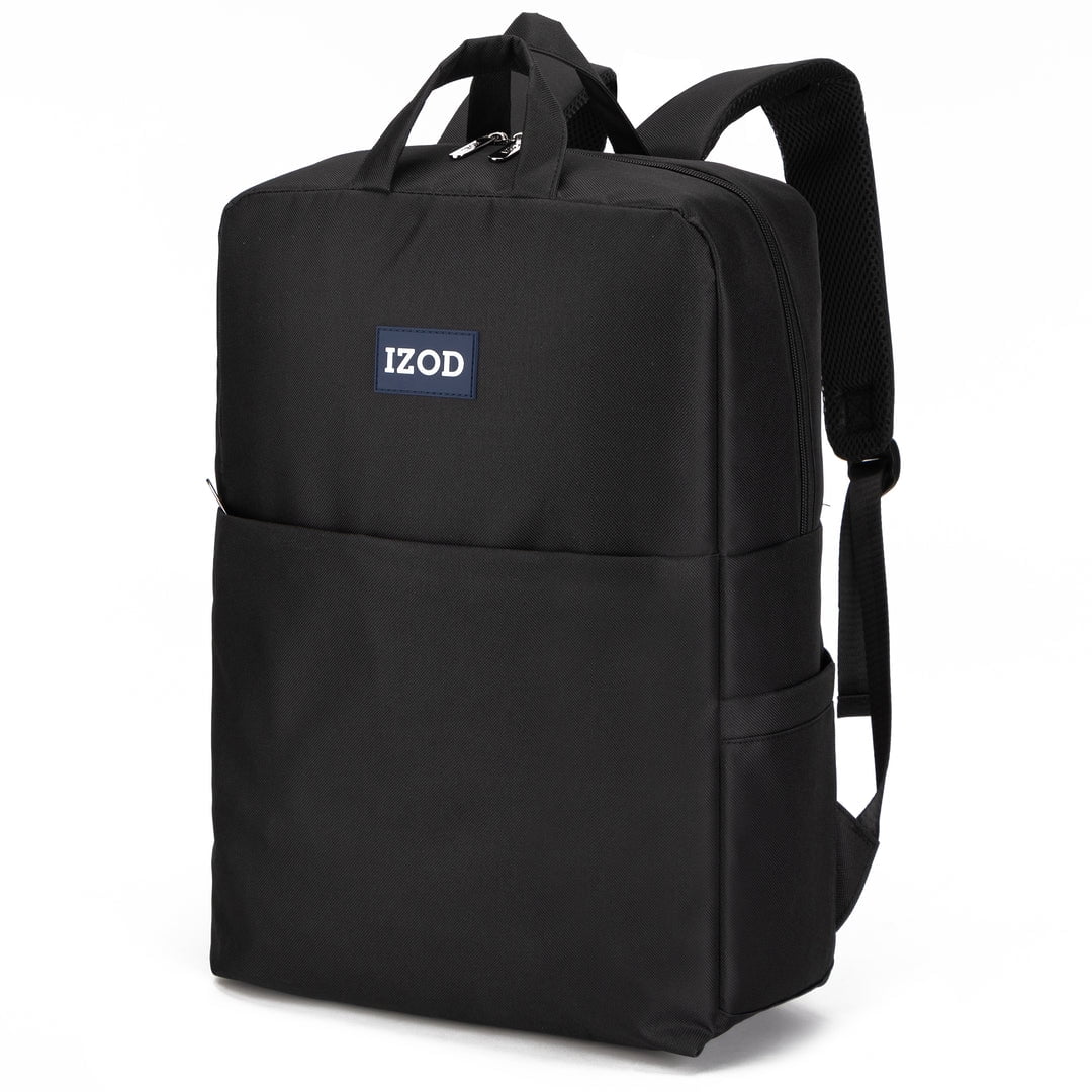 IZOD Wisdom Business Travel Slim Durable Laptop Backpack USB Charging Port, Computer Bag Fits 17 Inch Laptop Notebook / Black