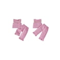 thumbnail image 2 of BemeyourBBs 2Pcs Toddler Baby Girls Summer Outfits Cute Infant Girls Summer Sleeveless Doll Collar Plaid Print Vest Tank Tops and Elastic Waist Pants Set, 2 of 9