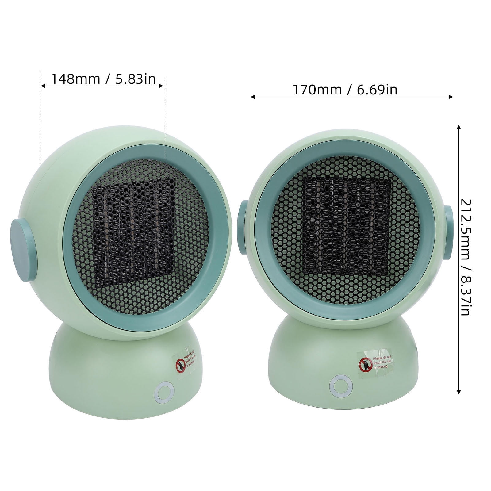 Suodoka Portable Quiet Desktop Heater 7.1"×9.1" 1.7lb Rapid‑Heat, Energy‑Efficient, Overheat & Tilt Safety – Ideal for Bedsides, Study Rooms, and Small Spaces