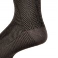 thumbnail image 4 of Sierra Socks Men Rayon from Bamboo Herringbone Dress Casual Crew Socks (Shoe Size: 6-12, Brown), 4 of 5