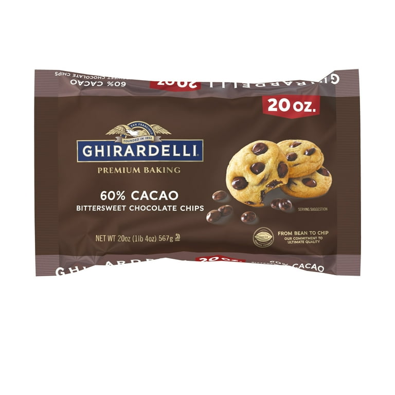 Ghirardelli 60% Cacao Bittersweet Chocolate Baking Chips, 20 oz