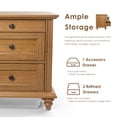 thumbnail image 5 of Furniture of America Calix Traditional Wood 3-Drawer Nightstand, Oak, 5 of 16
