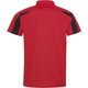 thumbnail image 2 of AWDis Just Cool - Polo transpirable de manga corta con franjasen contraste Hombre caballero - Verano/Deporte (Rojo Fuego/Negro jet), 2 of 2