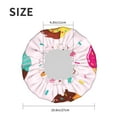 thumbnail image 6 of Kdxio Donut Print Shower Cap for Women,Elastic and Reusable,Double Waterproof Layers Bathing Hat, 6 of 9