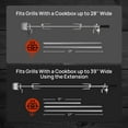 thumbnail image 5 of TURBRO Stainless Steel Rotisserie Kit for Gas Grills with A Cookbox up to 39’’ - Includes 4W Electric Motor, 34’’ - 45’’ × 5/16" Square Spit Rod, Meat Forks, Counterweight - Ideal for Outdoor BBQ, 5 of 6