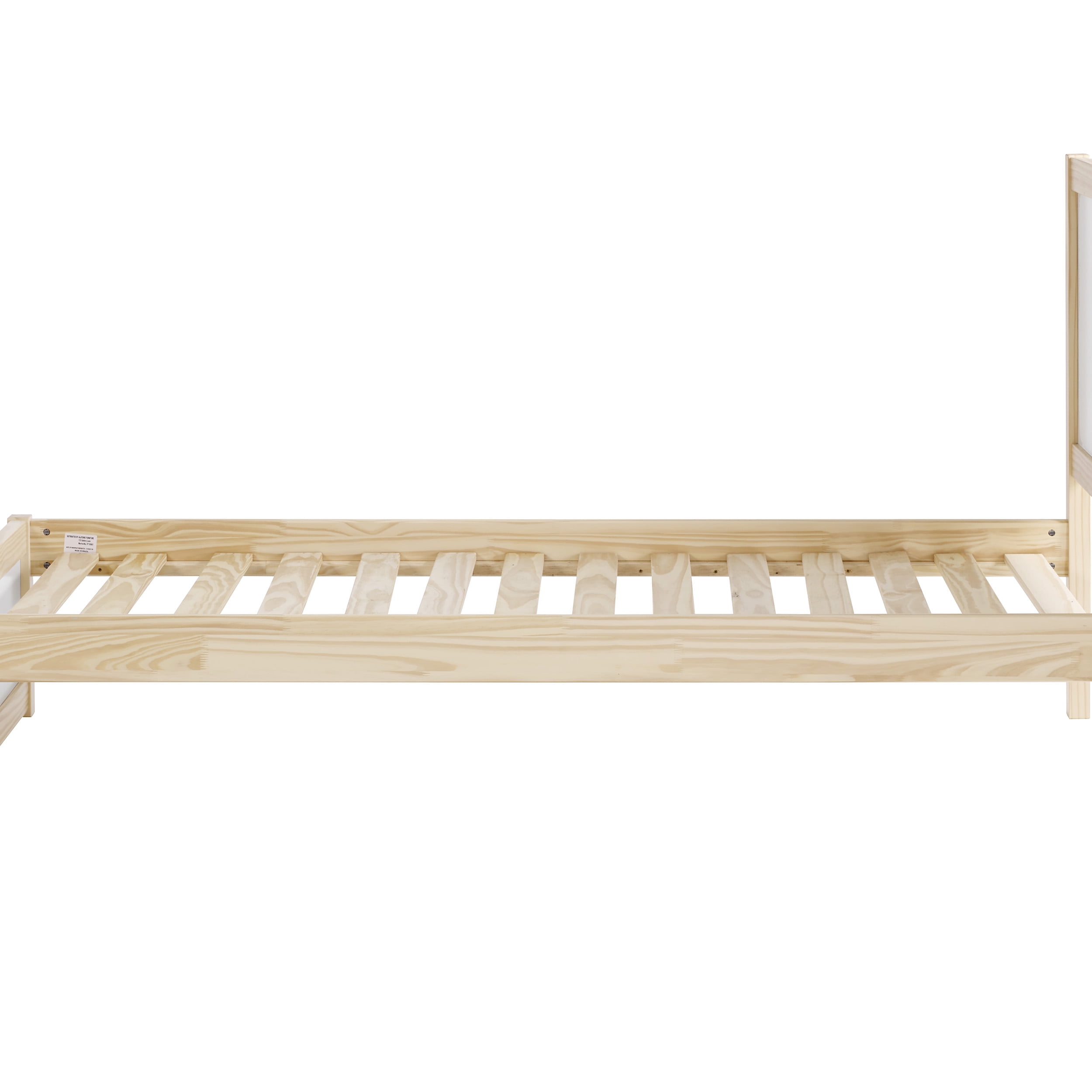 Alaterre MOD Pine Slat Bed, Twin, White/Brown