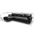 thumbnail image 2 of GTR Leather Skyline 100% Top Grain  Americana Sectional, Left Arm Chaise, 2 of 6