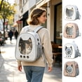 thumbnail image 7 of Cat Carrier Backpack, Expandable Bubble Pet Carrier for Cats and Small Dogs, Travel Backpack for Hiking, Walking & Outdoor Adventures (1PC, White - B), 7 of 7