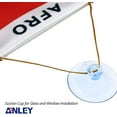 thumbnail image 3 of Anley 4 X 6 Inch Afro American Fringy Window Hanging Flag - Mini Flag Banner & Car Rearview Mirror Décor - Fringed & Double Sided - Pan African Hanging Flag with Suction Cup, 3 of 6
