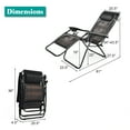 thumbnail image 3 of Costway 2PCS Patio Rattan Zero Gravity Lounge Chair Folding Recliner Headrest Mix Brown, 3 of 9